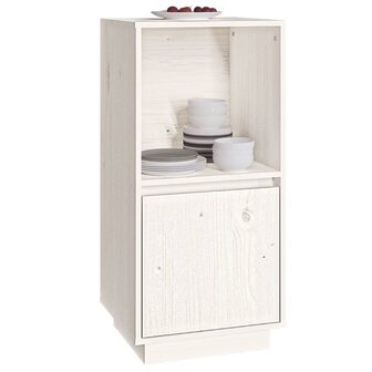 Dressoir 38x35x80 cm massief grenenhout wit 9