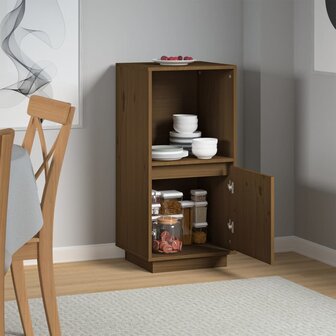 Dressoir 38x35x80 cm massief grenenhout honingbruin 7