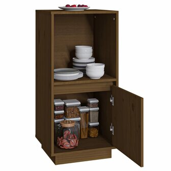 Dressoir 38x35x80 cm massief grenenhout honingbruin 8