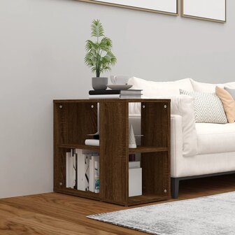 Bijzetkast 60x30x50 cm bewerkt hout bruin eikenkleur 1