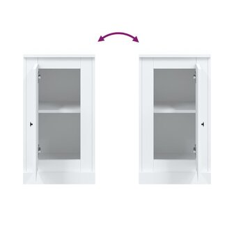 Dressoir 37,5x35,5x67,5 cm bewerkt hout wit 9