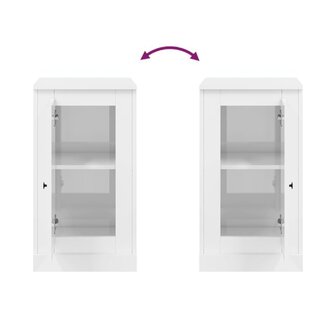 Dressoir 37,5x35,5x67,5 cm bewerkt hout hoogglans wit 9