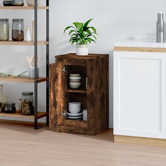 Dressoir 37,5x35,5x67,5 cm bewerkt hout gerookt eikenkleurig 3