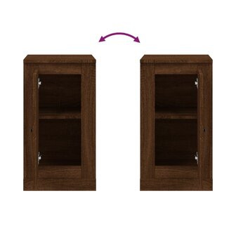 Dressoir 37,5x35,5x67,5 cm bewerkt hout bruin eikenkleur 9