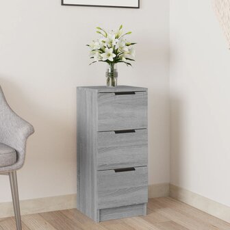 Dressoir 30x30x70 cm bewerkt hout grijs sonoma eikenkleurig 1