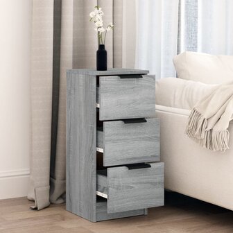 Dressoir 30x30x70 cm bewerkt hout grijs sonoma eikenkleurig 3