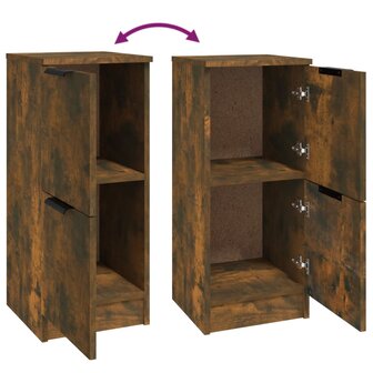 Dressoir 30x30x70 cm bewerkt hout gerookt eikenkleurig 8