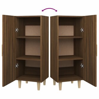 Dressoir 34,5x34x90 cm bewerkt hout bruin eikenkleur 9