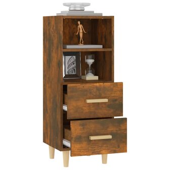 Dressoir 34,5x34x90 cm bewerkt hout gerookt eikenkleurig 5