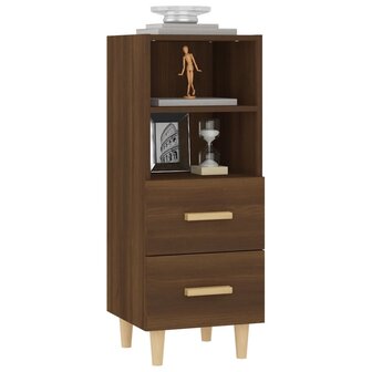 Dressoir 34,5x34x90 cm bewerkt hout bruin eikenkleur 4