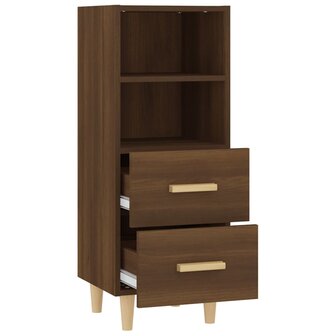 Dressoir 34,5x34x90 cm bewerkt hout bruin eikenkleur 7