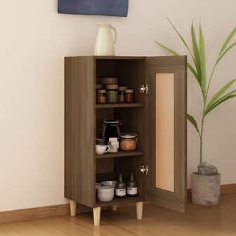 Dressoir 34,5x34x90 cm bewerkt hout bruin eikenkleur 3