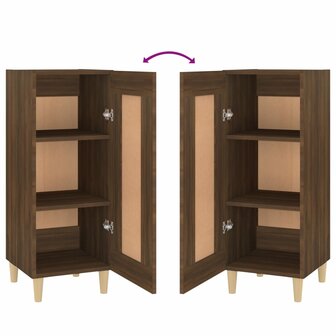 Dressoir 34,5x34x90 cm bewerkt hout bruin eikenkleur 8