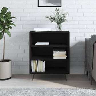 Dressoir 57x35x70 cm bewerkt hout zwart 1