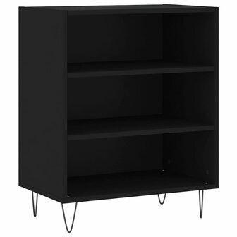 Dressoir 57x35x70 cm bewerkt hout zwart 2