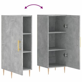 Dressoir 34,5x34x90 cm bewerkt hout betongrijs 9