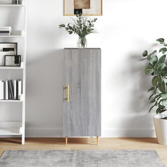 Dressoir 34,5x34x90 cm bewerkt hout grijs sonoma eikenkleurig 1