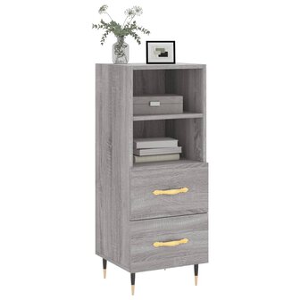 Dressoir 34,5x34x90 cm bewerkt hout grijs sonoma eikenkleurig 3