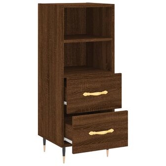 Dressoir 34,5x34x90 cm bewerkt hout bruin eikenkleur 5