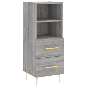 Dressoir 34,5x34x90 cm bewerkt hout grijs sonoma eikenkleurig 2