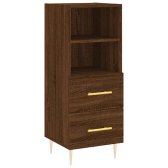 Dressoir 34,5x34x90 cm bewerkt hout bruin eikenkleur 2