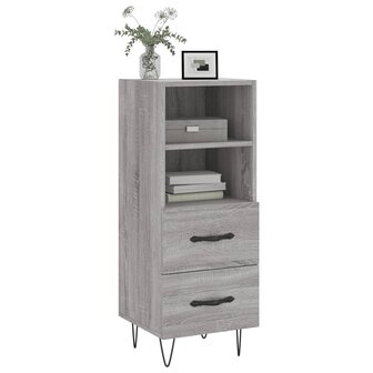 Dressoir 34,5x34x90 cm bewerkt hout grijs sonoma eikenkleurig 3