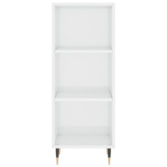 Dressoir 34,5x32,5x90 cm bewerkt hout hoogglans wit 4