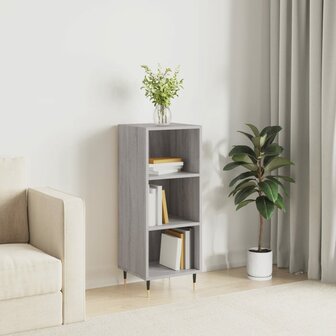 Dressoir 34,5x32,5x90 cm bewerkt hout grijs sonoma eikenkleurig 1
