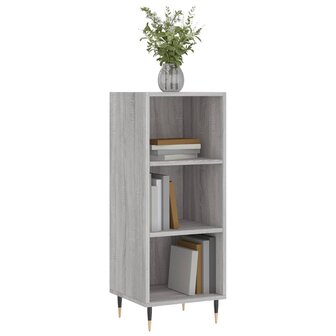 Dressoir 34,5x32,5x90 cm bewerkt hout grijs sonoma eikenkleurig 3