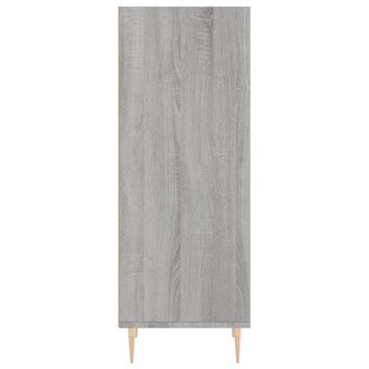 Dressoir 34,5x32,5x90 cm bewerkt hout grijs sonoma eikenkleurig 5