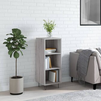 Dressoir 34,5x32,5x90 cm bewerkt hout grijs sonoma eikenkleurig 1