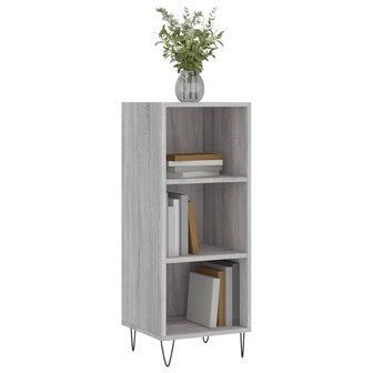 Dressoir 34,5x32,5x90 cm bewerkt hout grijs sonoma eikenkleurig 3