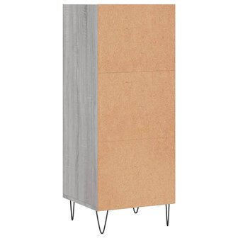 Dressoir 34,5x32,5x90 cm bewerkt hout grijs sonoma eikenkleurig 6