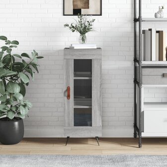 Dressoir 34,5x34x90 cm bewerkt hout grijs sonoma eikenkleurig 1
