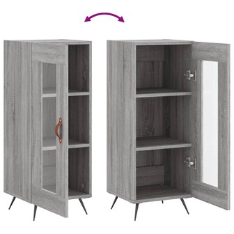 Dressoir 34,5x34x90 cm bewerkt hout grijs sonoma eikenkleurig 9