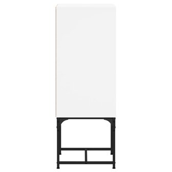 Bijzetkast met glazen deur 35x37x100 cm wit 7