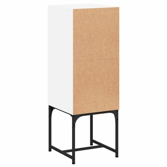 Bijzetkast met glazen deur 35x37x100 cm wit 8