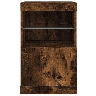 Dressoir met LED-verlichting 41x37x67 cm gerookt eikenkleurig 6