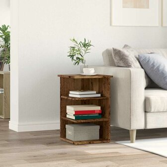 Dressoir 35x35x55 cm bewerkt hout oud houtkleurig 3