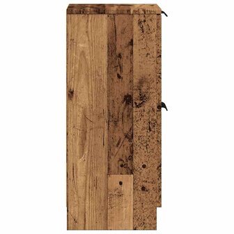 Dressoir 30x30x70 cm bewerkt hout oud houtkleurig 6
