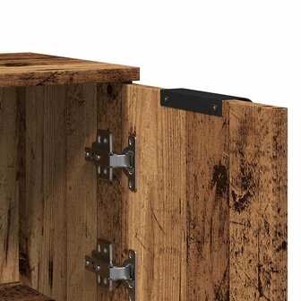 Dressoir 30x30x70 cm bewerkt hout oud houtkleurig 9