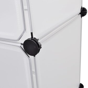 Kast met 9 compartimenten modulair 109x36,5x143 cm wit  6