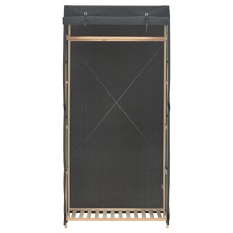 Kledingkast 79x40x170 cm stof grijs 2