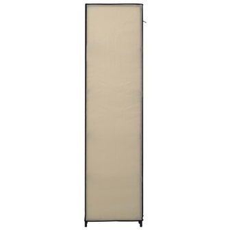 Kledingkasten opvouwbaar 2 st 110x45x175 cm stof cr&egrave;me 6