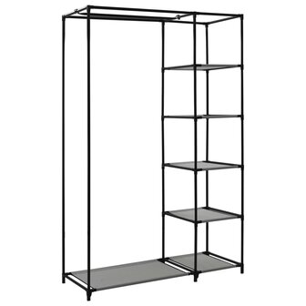 Kledingkasten opvouwbaar 2 st 110x45x175 cm stof grijs 7