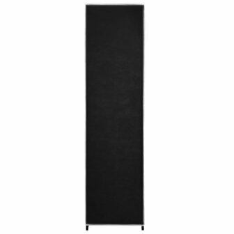 Kledingkast met 4 vakken 175x45x170 cm zwart 6