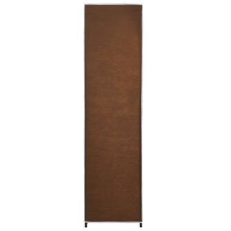 Kledingkast met 4 vakken 175x45x170 cm bruin 6