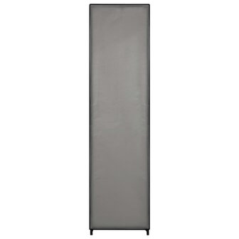 Kledingkast met 4 vakken 175x45x170 cm grijs 6