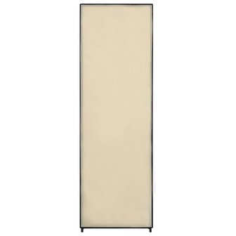 Kledingkast 87x49x159 cm stof cr&egrave;me 6