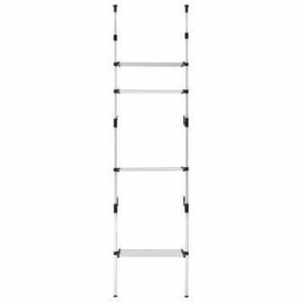 Kledingkastsysteem met schappen telescopisch aluminium 5